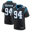 Sleek Sturdy Comfortable A'Shawn Robinson Carolina Panthers Nike Game Jersey - Black for a Memorable Fan Moment