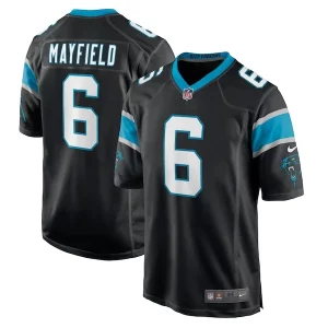 Authentic Vibrant Alluring Baker Mayfield Carolina Panthers Nike Home Player Game Jersey - Black to Stand Out in the Crowd
