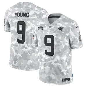 Cool Comfortable Bryce Young Carolina Panthers Nike 2024 Salute to Service Limited Jersey - Arctic Camo for Game Day