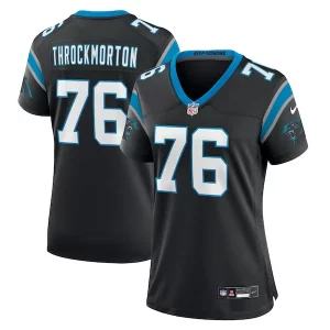 Dashing Sturdy Cozy Calvin Throckmorton Carolina Panthers Nike Women's Team Game Jersey - Black for an Unforgettable Season