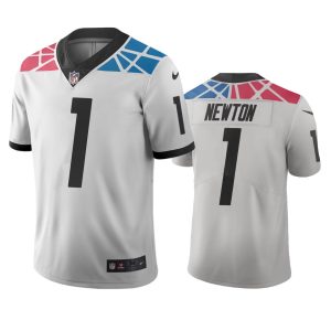Exquisite Premium Carolina Panthers #1 Cam Newton White Vapor Limited City Edition NFL Jersey to Boost Team Spirit