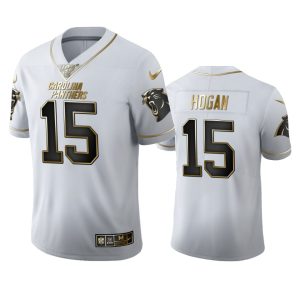 Trendy Exquisite Carolina Panthers #15 Chris Hogan Men's White Golden Edition Vapor Limited NFL 100 Jersey to Boost Team Spirit