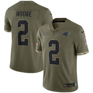 Marvelous Unique Chic Gorgeous Carolina Panthers #2 D.J. Moore Men's 2022 Salute To Service Limited Jersey - Olive for an Unforgettable Season