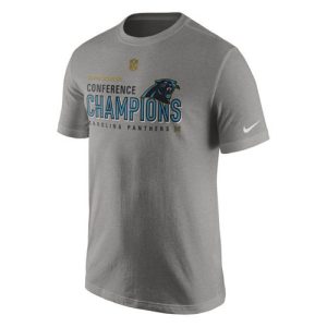 Elegant Handsome Fabulous Gorgeous Carolina Panthers 2015 NFC Conference Champions Trophy Collection Locker Room T-Shirt Charcoal for True Fans