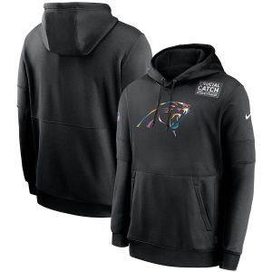 Superb Attractive Carolina Panthers 2020 NFL Crucial Catch Sideline Performance Pullover Hoodie Black to Show Your Support