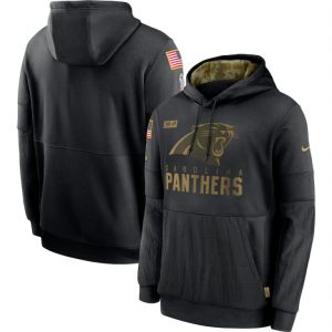 Alluring Attractive Fantastic Unique Carolina Panthers 2020 Salute to Service Sideline Performance Pullover Hoodie Black for a Stylish Sporting Appearance