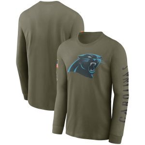 Authentic Smart Luxurious Trendy Carolina Panthers 2022 Salute To Service Long Sleeve T-Shirt - Olive to Stand Out in the Crowd