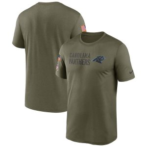 Comfortable Cool Carolina Panthers 2022 Salute to Service Legend Team T-Shirt - Olive for Game Day