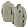 High Quality Trendy Exquisite Handsome Carolina Panthers 2022 Salute to Service Shield Quarter-Zip Top - Olive to Boost Team Spirit