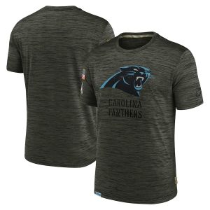 Smart Impressive Fashionable Carolina Panthers 2022 Salute to Service Velocity Team T-Shirt - Brown for Game Day