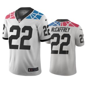 Vibrant Eye   catching Sturdy Carolina Panthers #22 Christian Mccaffrey White Vapor Limited City Edition NFL Jersey to Show Your Support