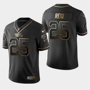 Stunning Marvelous Classic Attractive Carolina Panthers #25 Eric Reid Vapor Limited Black Golden Jersey for a Stylish Sporting Appearance