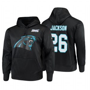 Marvelous Attractive Carolina Panthers #26 Donte Jackson NFL 100 Primary Logo Circuit Name & Number Pullover Hoodie Black to Show Your Support