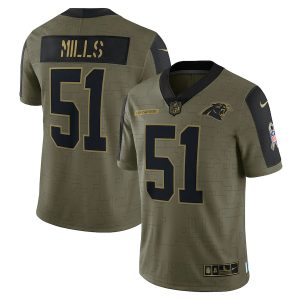 Trendy Dashing Carolina Panthers #51 Sam Mills Olive 2021 Salute To Service Limited Player Jersey to Elevate Your Game Day Look
