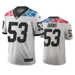 Vibrant Elegant Carolina Panthers #53 Brian Burns White Vapor Limited City Edition NFL Jersey to Show Your Support