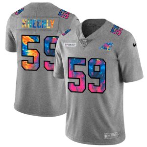 Exquisite Fashionable Cozy Attractive Carolina Panthers #59 Luke Kuechly Men's Multi-Color 2020 NFL Crucial Catch NFL Jersey Greyheather for a Memorable Fan Moment