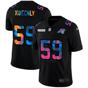 Stunning Fantastic Carolina Panthers #59 Luke Kuechly Men's Multi-Color Black 2020 NFL Crucial Catch Vapor Untouchable Limited Jersey for the Ultimate Fan Experience