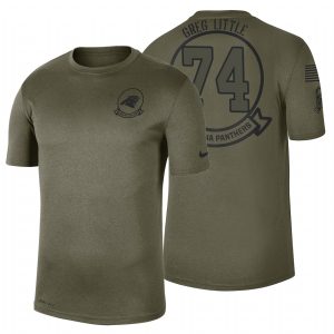 Sleek Exquisite Carolina Panthers #74 Greg Little Olive 2019 Salute To Service Sideline NFL T-Shirt for a Memorable Fan Moment