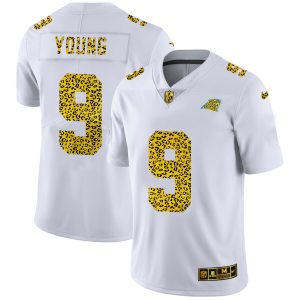 Handsome Attractive Impressive Carolina Panthers #9 Bryce Young Men's Flocked Leopard Print Vapor Limited NFL Jersey White to Stand Out in the Crowd