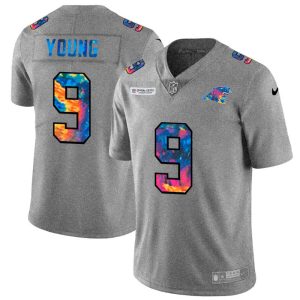 Eye   catching Trendy Chic Smart Carolina Panthers #9 Bryce Young Men's Multi-Color 2020 NFL Crucial Catch NFL Jersey Greyheather to Elevate Your Game Day Look