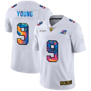 Exclusive Alluring Sleek Carolina Panthers #9 Bryce Young Men's White Multi-Color 2020 NFL Crucial Catch Limited NFL Jersey to Elevate Your Game Day Look