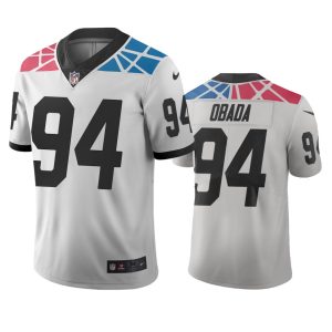 Unique Vibrant Carolina Panthers #94 Efe Obada White Vapor Limited City Edition NFL Jersey for a Stylish Sporting Appearance