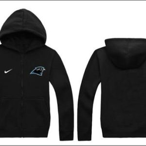 Marvelous Trendy Graceful Attractive Carolina Panthers Authentic Logo Hoodie Black to Stand Out in the Crowd