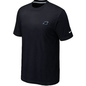Eye   catching Sleek Carolina Panthers Chest Embroidered Logo T-Shirt Black to Stand Out in the Crowd