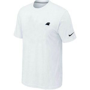 Marvelous Superb Carolina Panthers Chest Embroidered Logo T-Shirt White to Elevate Your Game Day Look