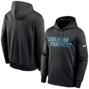 Vibrant Sturdy Carolina Panthers Fan Gear Wordmark Performance Pullover Hoodie Black for the Ultimate Fan Experience