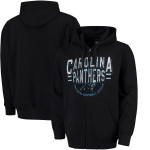 Eye   catching Elegant Carolina Panthers G-III Sports by Carl Banks Post Season Full-Zip Hoodie Black for an Unforgettable Season