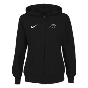 Stunning Trendy Outstanding Carolina Panthers Ladies Tailgater Full Zip Hoodie Black to Show Your Support