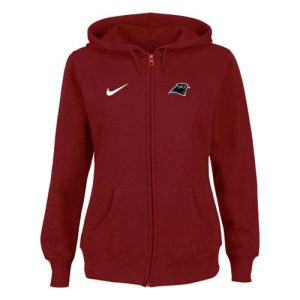 High Quality Comfortable Carolina Panthers Ladies Tailgater Full Zip Hoodie Red for a Stylish Sporting Appearance