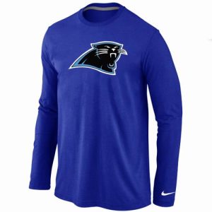 Modern Dashing Authentic Carolina Panthers Logo Long Sleeve T-Shirt Blue for the Ultimate Fan Experience