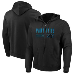 Modern Sleek Carolina Panthers Majestic Hyper Stack Full-Zip Hoodie Black for True Fans