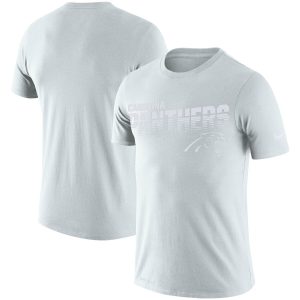 Cool Exclusive Elegant Carolina Panthers NFL 100 2019 Sideline Platinum Performance T-Shirt White for Game Day