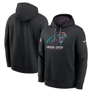 Cool Stunning Classic Carolina Panthers Nike 2024 NFL Crucial Catch Club Pullover Hoodie - Black for True Fans