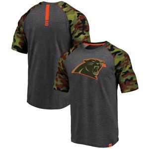 Chic Cozy Carolina Panthers Pro Line by Fanatics Branded College Heathered Gray/Camo T-Shirt for the Ultimate Fan Experience