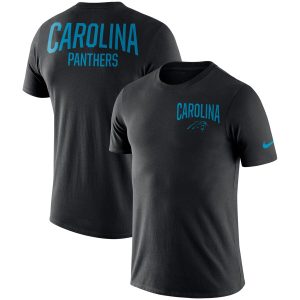 Cozy Eye   catching Carolina Panthers Sideline Facility Performance T-Shirt Black for True Fans