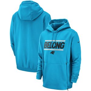 Handsome Premium Superb Carolina Panthers Sideline Local Lockup Performance Pullover Hoodie Blue for an Unforgettable Season