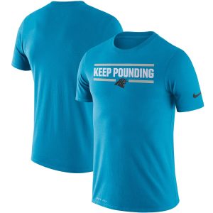 Authentic Classic Carolina Panthers Sideline Local Performance T-Shirt Blue to Stand Out in the Crowd