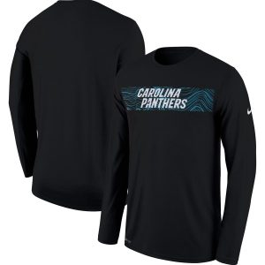 Cozy Authentic Luxurious Carolina Panthers Sideline Seismic Legend Long Sleeve T-Shirt Black to Boost Team Spirit