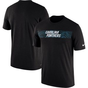 Fashionable Impressive Marvelous Fantastic Carolina Panthers Sideline Seismic Legend Performance T-Shirt Black for the Ultimate Fan Experience