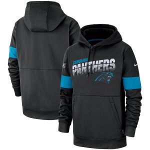 Gorgeous Vibrant Elegant Carolina Panthers Sideline Team Logo Performance Pullover Hoodie Black to Boost Team Spirit