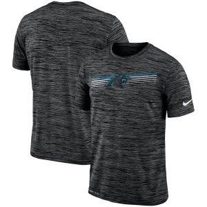 Attractive Handsome Stylish Carolina Panthers Sideline Velocity Performance T-Shirt Heathered Black for a Memorable Fan Moment