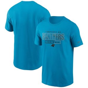 Sleek Sturdy Vibrant Carolina Panthers Team Property Of Essential T-Shirt Blue for True Fans