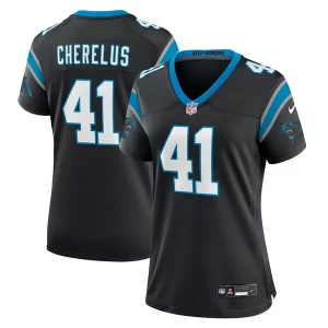 Classic Cool Alluring Cozy Claudin Cherelus Carolina Panthers Nike Women's Team Game Jersey - Black to Stand Out in the Crowd