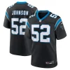Authentic Luxurious DJ Johnson Carolina Panthers Nike Game Jersey - Black to Elevate Your Game Day Look