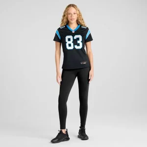Vibrant Eye   catching Fantastic Exclusive David Moore Carolina Panthers Nike Women's Game Jersey - Black to Stand Out in the Crowd