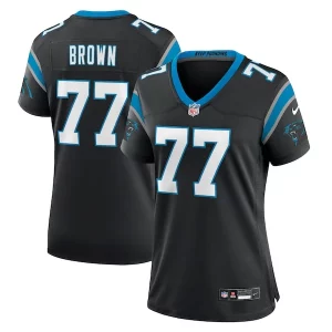 Stunning Fantastic Outstanding Deonte Brown Carolina Panthers Nike Women's Team Game Jersey - Black to Elevate Your Game Day Look